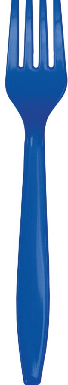 Party Central Club Pack of 600 Cobalt Blue Solid Party Forks 7"
